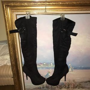 Long boots platform heel
